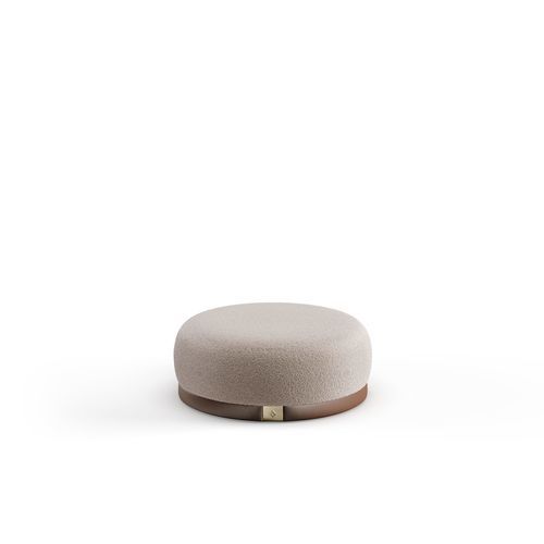 现代坐墩 - URBAN Pouf - Bablanc - 布料 / 木质 / 胡桃木