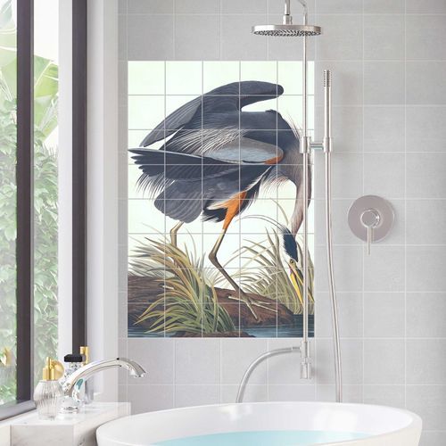 瓷质瓷砖 - THE BLUE HERON - Tempera Art Design - 印花 / 室内 / 用于室内
