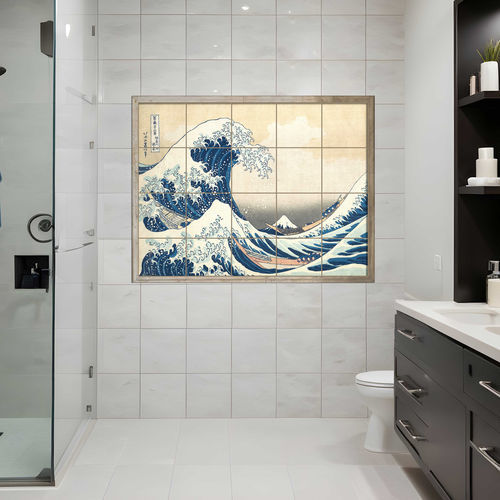 瓷质瓷砖 - THE GREAT WAVE OFF KANAGAWA - Tempera Art Design - 印花 / 数字印刷 / 用于室内