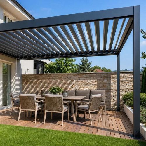独立凉棚架 - LUXURY  - ALUX Pergola - 铝制 / 钢 / 活动板条