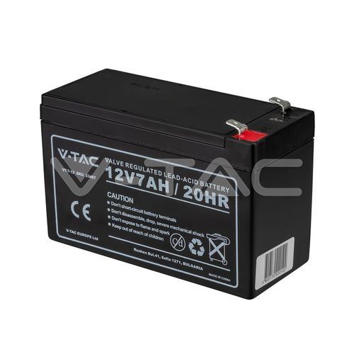 铅酸电池 - 23467 - V-TAC - 矩形 / 12V / 用于逃生灯