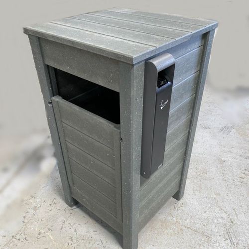 带烟灰缸垃圾桶 - Urban'Ex - 金属 / 户外 / 垃圾分类