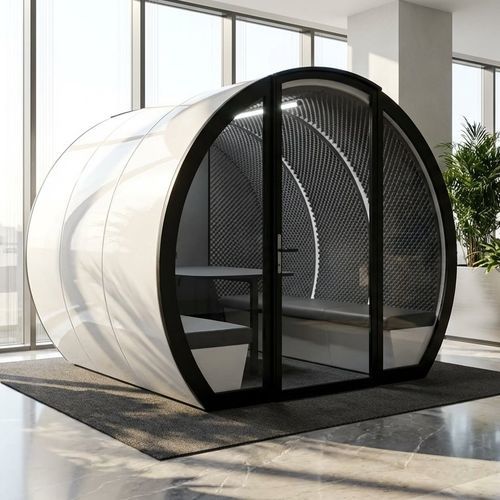 内置照明办公桌POD - The meeting pod - 声学 / 带收纳 / 玻璃门