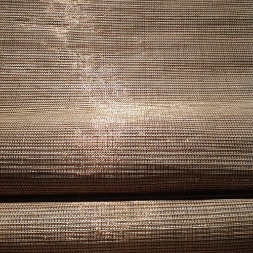 遮光卷帘面料 - POLYCUIVRE - BISSON BRUNEEL - 单色 / 马尼拉麻 / 铜