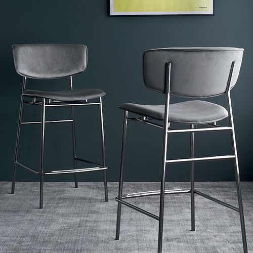 现代风格吧椅 - FIFTIES - calligaris - 室内 / 丝绒 / 仿皮