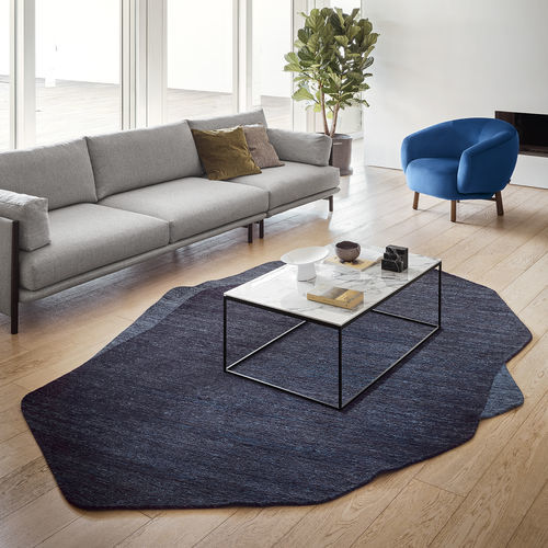 现代风格地毯 - roche - calligaris - 单色 / 聚酯 / 棉质