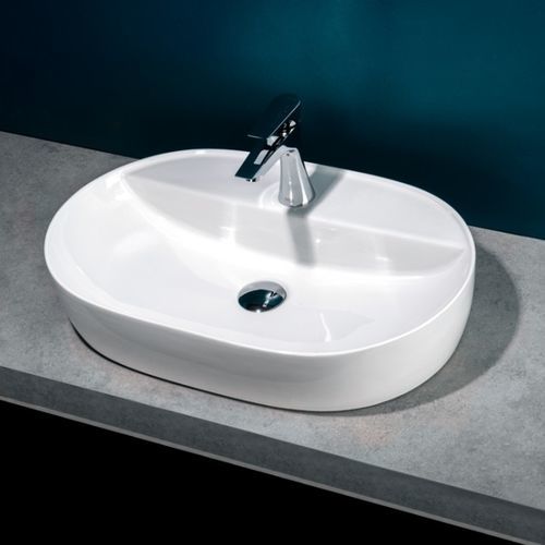 台上盆 - KEY 80 - Ceramica Althea - 陶瓷 / 长方形 / 单孔