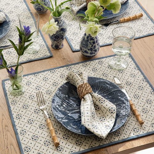 亚麻餐垫 - GARDEN TRELLIS - CHELSEA TEXTILES - 手工 / 用于熟食店 / 酒店