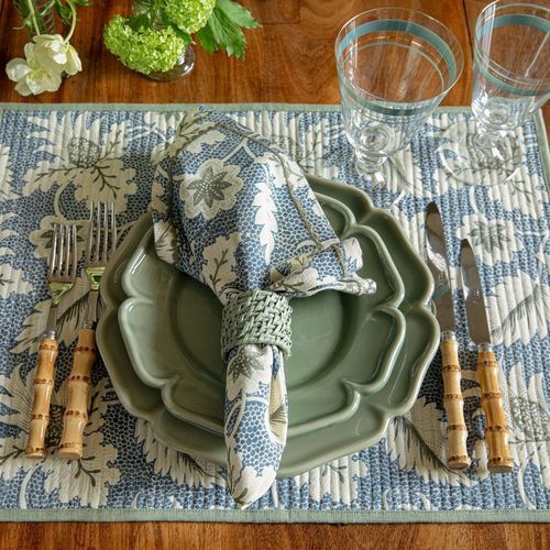 亚麻餐巾纸 - HONEYCOMB TRELLIS - CHELSEA TEXTILES - 彩色 / 自然图案 / 家用