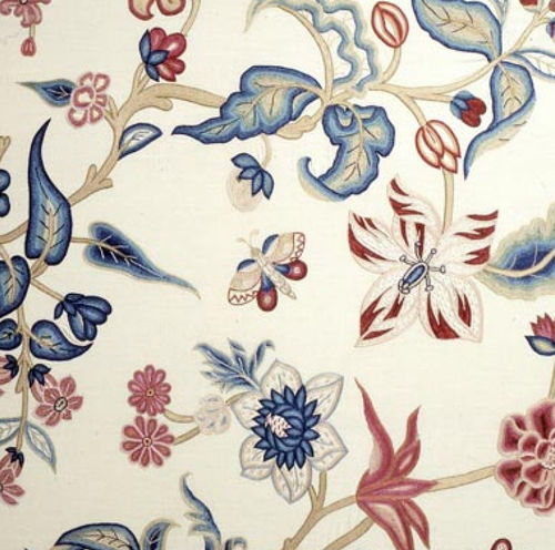室内装饰面料 - LILIES,MAGNOLIA & CHRYSANTHEMUMS - CHELSEA TEXTILES - 花朵图案 / 棉质 / 亚麻