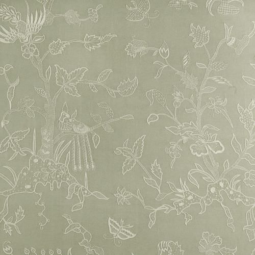 室内装饰面料 - TREE OF LIFE WITH BIRDS - CHELSEA TEXTILES - 图案 / 亚麻 / 绣花
