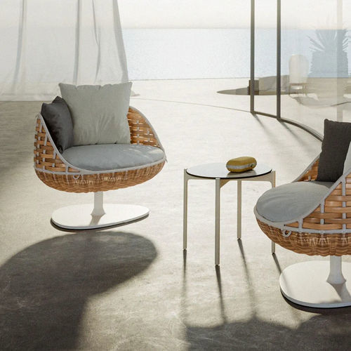 现代风格扶手椅 - SWINGREST - DEDON GmbH - 布料 / 铝 / 柚木