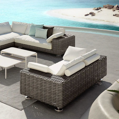 现代风格沙发 - PAROS  - DEDON GmbH - 户外 / 布料 / 柚木