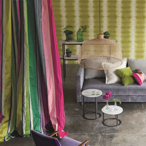 室内装饰面料 - ZETANI - DESIGNERS GUILD - 用于窗帘 / 条纹 / 丝绸