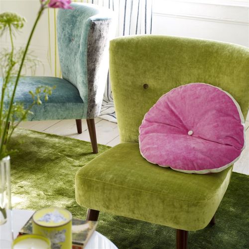 室内装饰面料 - GLENVILLE - DESIGNERS GUILD - 用于窗帘 / 单色 / 丝绸