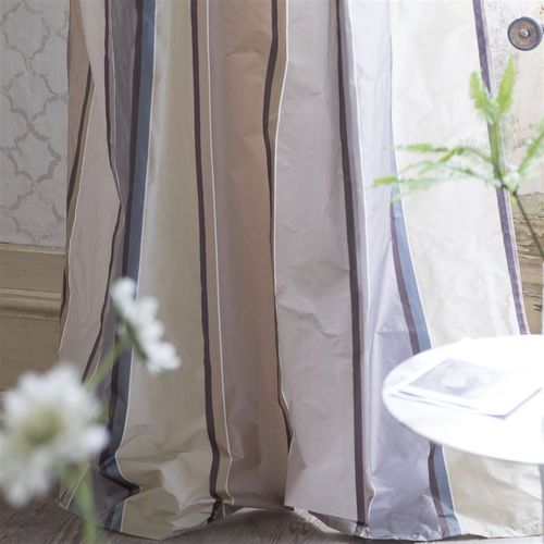室内装饰面料 - MIRAFIORI - DESIGNERS GUILD - 用于窗帘 / 条纹 / 丝绸