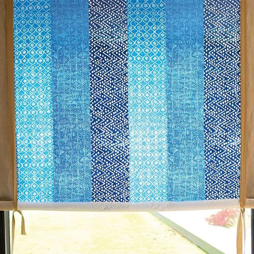 遮光卷帘面料 - HAVANA - DESIGNERS GUILD - 条纹 / 花朵图案 / 棉质