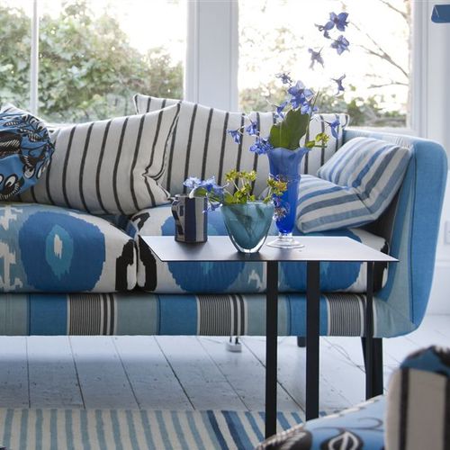室内装饰面料 - MONTICELLO - DESIGNERS GUILD - 条纹 / 棉质 / 印花