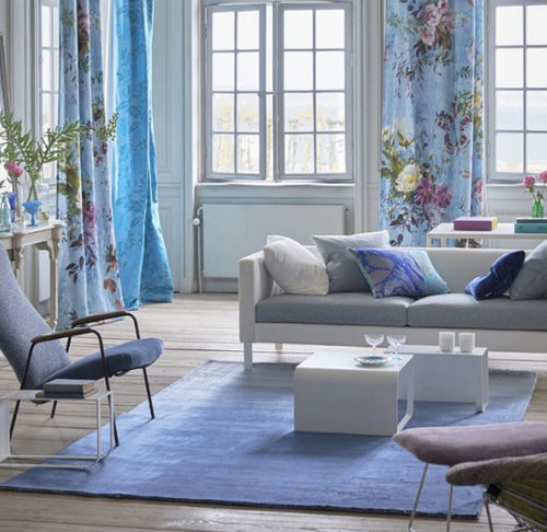 现代风格地毯 - EBERSON COBALT - DESIGNERS GUILD - 单色 / 羊毛 / 长方形