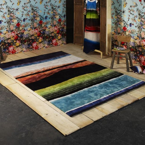 现代风格地毯 - TEMPERA - DESIGNERS GUILD - 条纹 / 羊毛 / 长方形