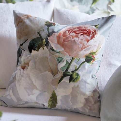 正方形垫子 - PEONIA GRANDE ZINC - DESIGNERS GUILD - 印花 / 彩色