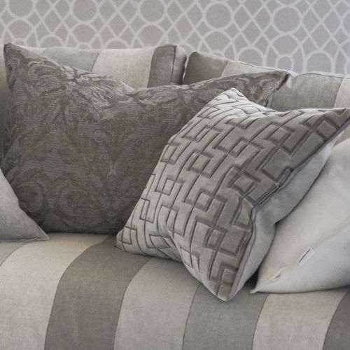 长方形垫子 - VITTORIA GRAPHITE - DESIGNERS GUILD - 缎纹图案 / 布料 / 灰色