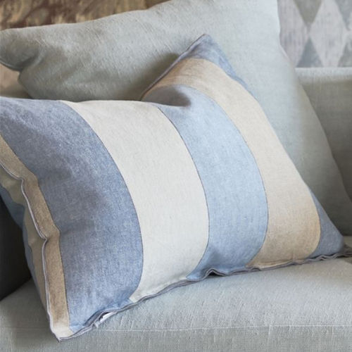 长方形垫子 - BRERA GESSATO - DESIGNERS GUILD - 条纹 / 亚麻 / 白色