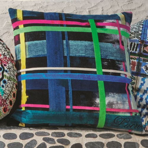 正方形垫子 - L'ENTRELAC MULTICOLORE - DESIGNERS GUILD - 图案 / 棉质 / 彩色
