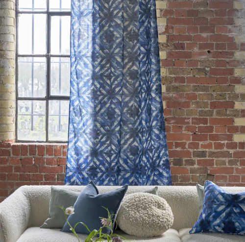 室内装饰面料 - PARQUET BATIK  - DESIGNERS GUILD - 用于窗帘 / 几何图案 / 棉质