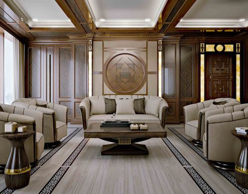 建筑木质装饰板 - Living projects - Santo Passaia Furniture - 室内装潢
