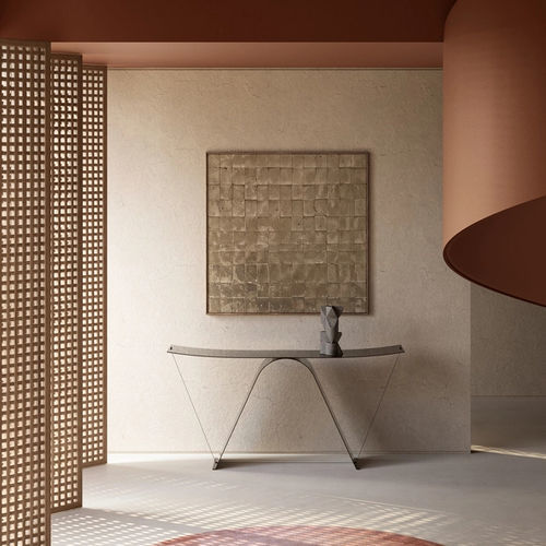现代边桌 - EQUILIBRIUM CONSOLE - MDF Italia - 镀锌钢板 / 弯曲 / 家用