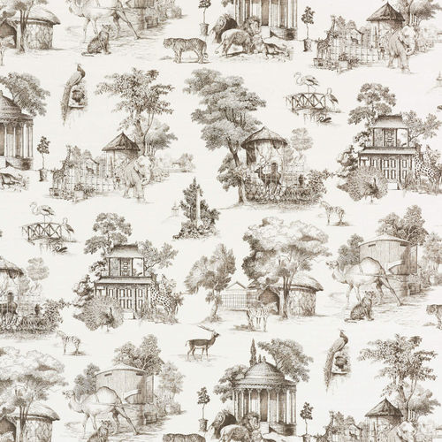 原创设计墙纸 - LA MENAGERIE  - PIERRE FREY tissus - 丝绸 / 图案 / 灰色