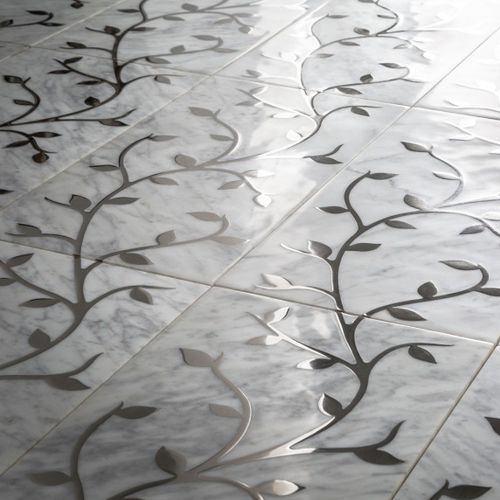大理石瓷砖 - AGRA VINE BIANCO CARRARA - ARTISTIC TILE - 抛光 / 纹理 / 室内