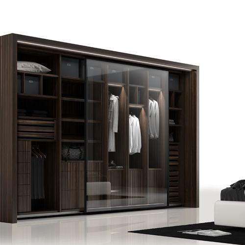 现代风格衣柜 - EBANO VINTAGE/LEACH TRANSPARENTE - MUEBLES DOCA - 木质 / 玻璃 / 滑动门