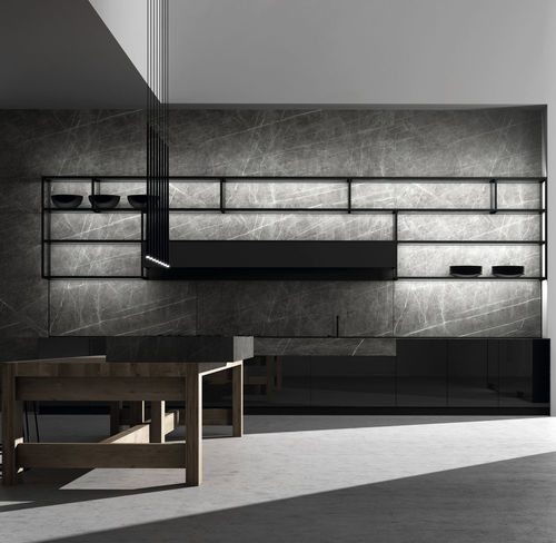 现代风格厨房 - IDECO NEGRO BRILLO - MUEBLES DOCA - 栎木 / 石材 / 岛台式