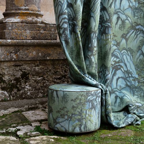 窗帘面料 - AQUARELLE - Fischbacher 1819 - 自然图案 / 彩色 / Trevira CS®