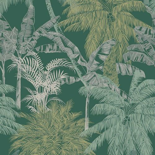 现代风格墙纸 - PALMS ESMERALDA - Coordonné - 乙烯基 / 自然图案 / 仿墙纸