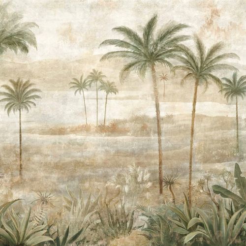 现代风格墙纸 - Draa Palms Leaves - Coordonné - 布料 / 图案 / 绿色