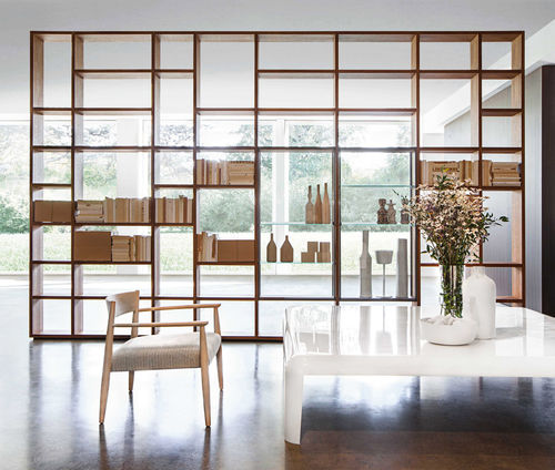 现代风格置物架 - SYSTEM INTERPARETE - Porro - 木质 / Piero Lissoni 设计