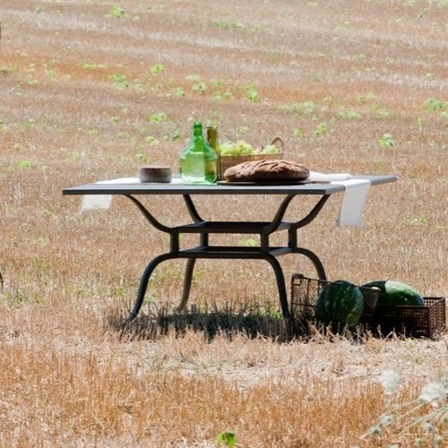 传统风格桌 - Toscana  - Unopiù - 电镀铁 / 铁桌脚 / 正方形