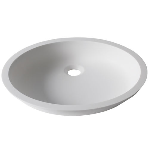 台面式洗手池 - BASIC D401 - KRION – PORCELANOSA Grupo - 椭圆 / 坚硬表面 / Krion®