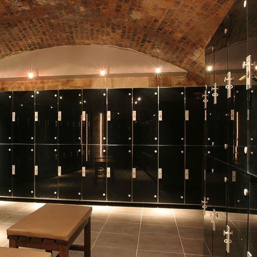 三聚氰胺更衣室储物柜 - ETOILE / 2 portes superposées en verre - GEKIPS - 玻璃 / RFID / 密码