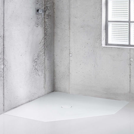 转角淋浴房底盆 - BetteFloor Caro - Bette GmbH & Co. KG - 五边形 / 放置式 / 钛