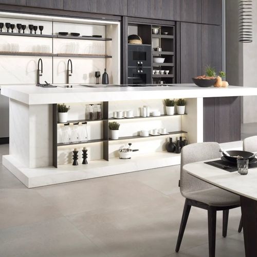 现代风格厨房 - E7.90FS &middot; E4.90F - GAMADECOR – PORCELANOSA Grupo - 栎木 / 岛台式 / 隐藏式