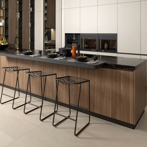 现代风格厨房 - R3.65 · R1.65 - GAMADECOR – PORCELANOSA Grupo - 皮质 / 石材 / 带半岛