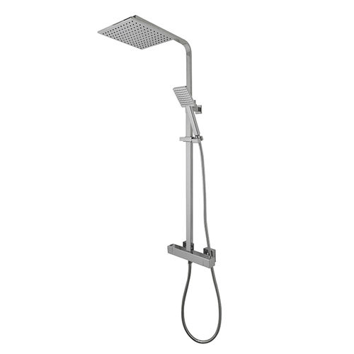 恒温淋浴柱 - SQUARE - NOKEN – PORCELANOSA BATHROOMS - 镀铬金属 / 镀铬表层 / 壁挂