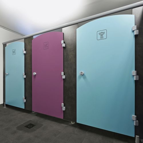 层压板卫生间隔间 - CORAIL CONFORT - FRANCE EQUIPEMENT - 用于坐便器 / 公共机构用