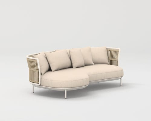 现代风格躺椅 - AMBA - POINT - 绳编 / 聚氨酯发泡 / 带漆铝