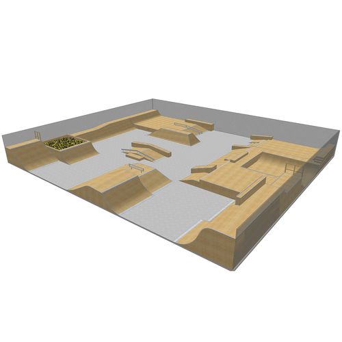 木质滑板场 - MODULAR : 012150 - Techramps - 可调节