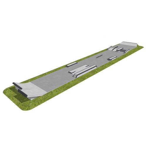 混凝土滑板场 - CONCRETE : 300M2 - Techramps - 单体